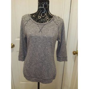 Womens INC Embellished  Shoulder sweater